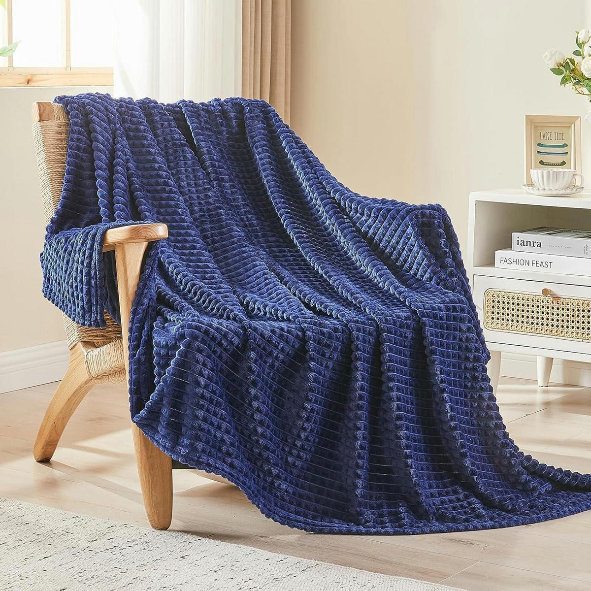 KUSCHELDECKE 150 x 200 cm Marineblau - Dunkelblau, Textil (150/200cm)
