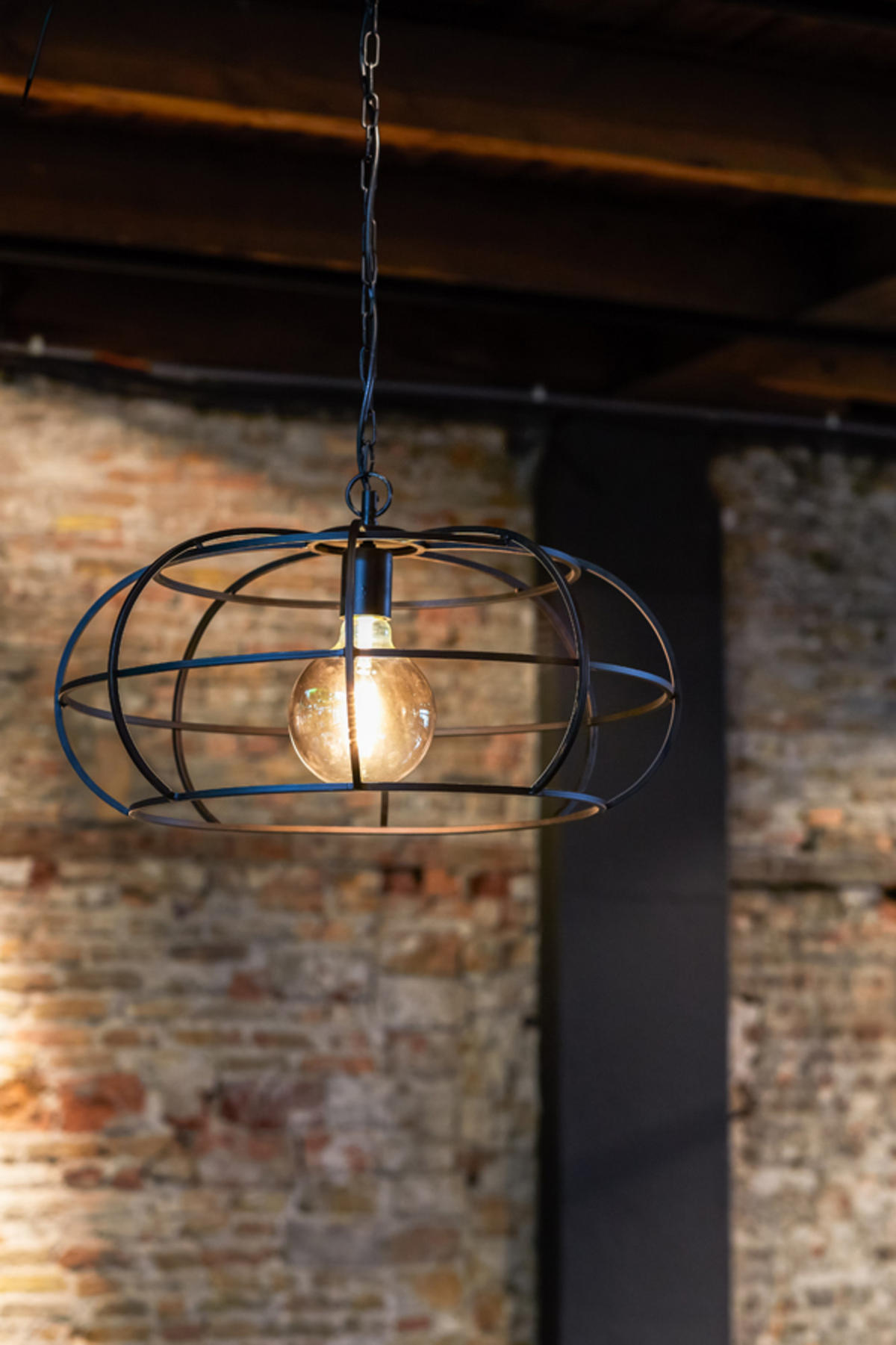 HÄNGELAMPE Imelda Schwarz Ø53/28 cm - Schwarz, Metall (53/53/28cm) - Light & Living