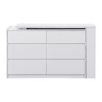 KOMMODE - 200 cm, 120 cm x 40 cm - holz - weiß Bopania - Weiß, Holz (200/80/40cm) - Vente-Unique