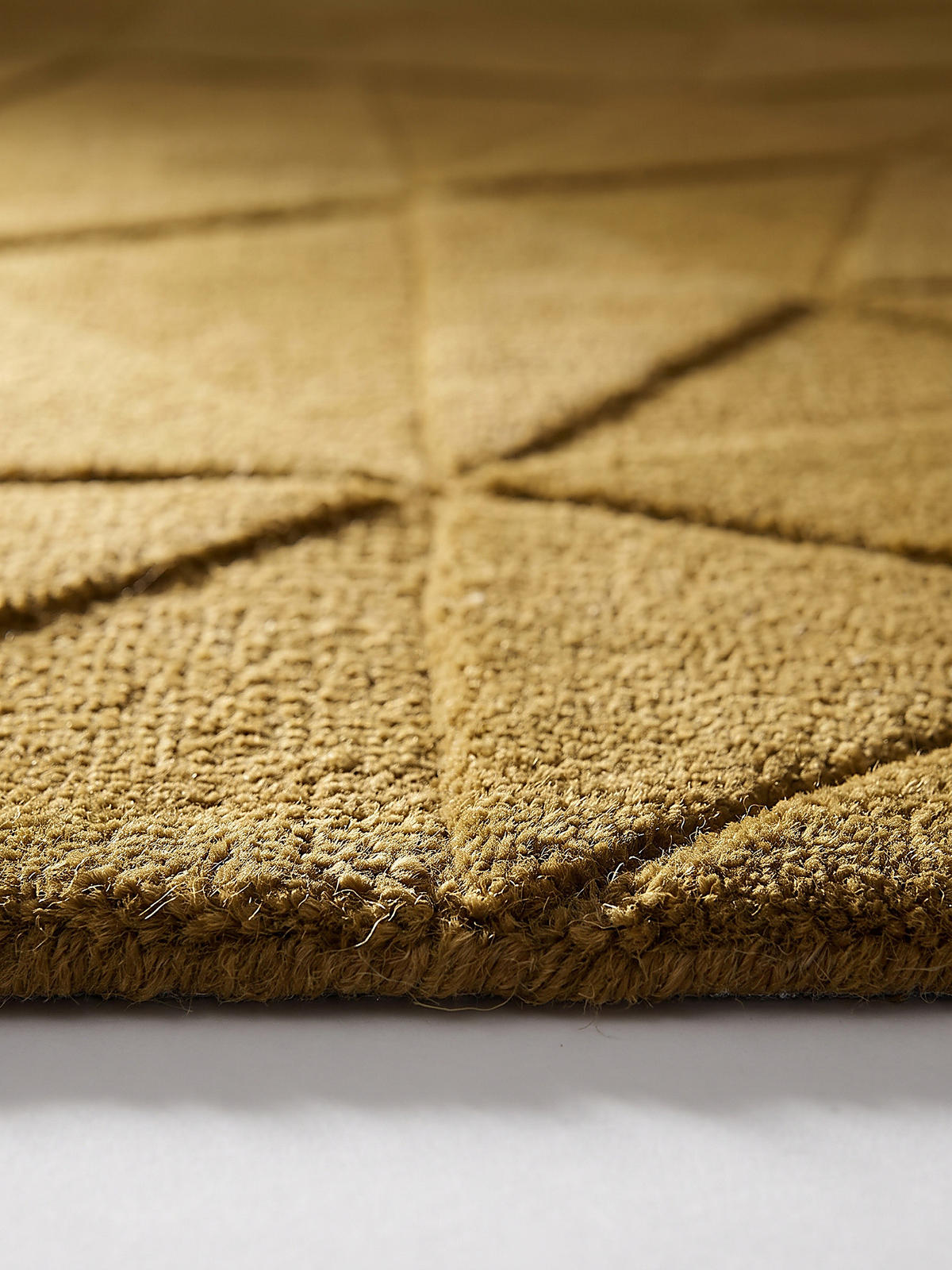 TEPPICH aus Wolle, handgetuftet, DEBEN, in Ocker, Splitterformen, 120 x 170 cm - Gelb, Textil (120/170cm) - KADIMA DESIGN