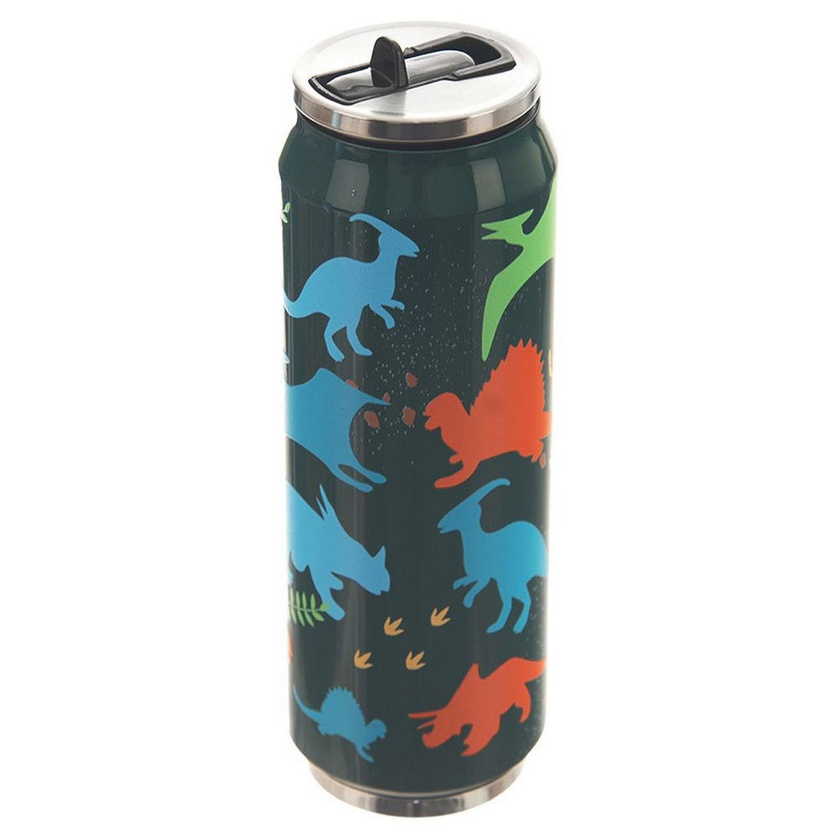 THERMOBECHER Dose Dinosaurier 500 ml Grün - Grün, Metall (0.5L) - Orion 