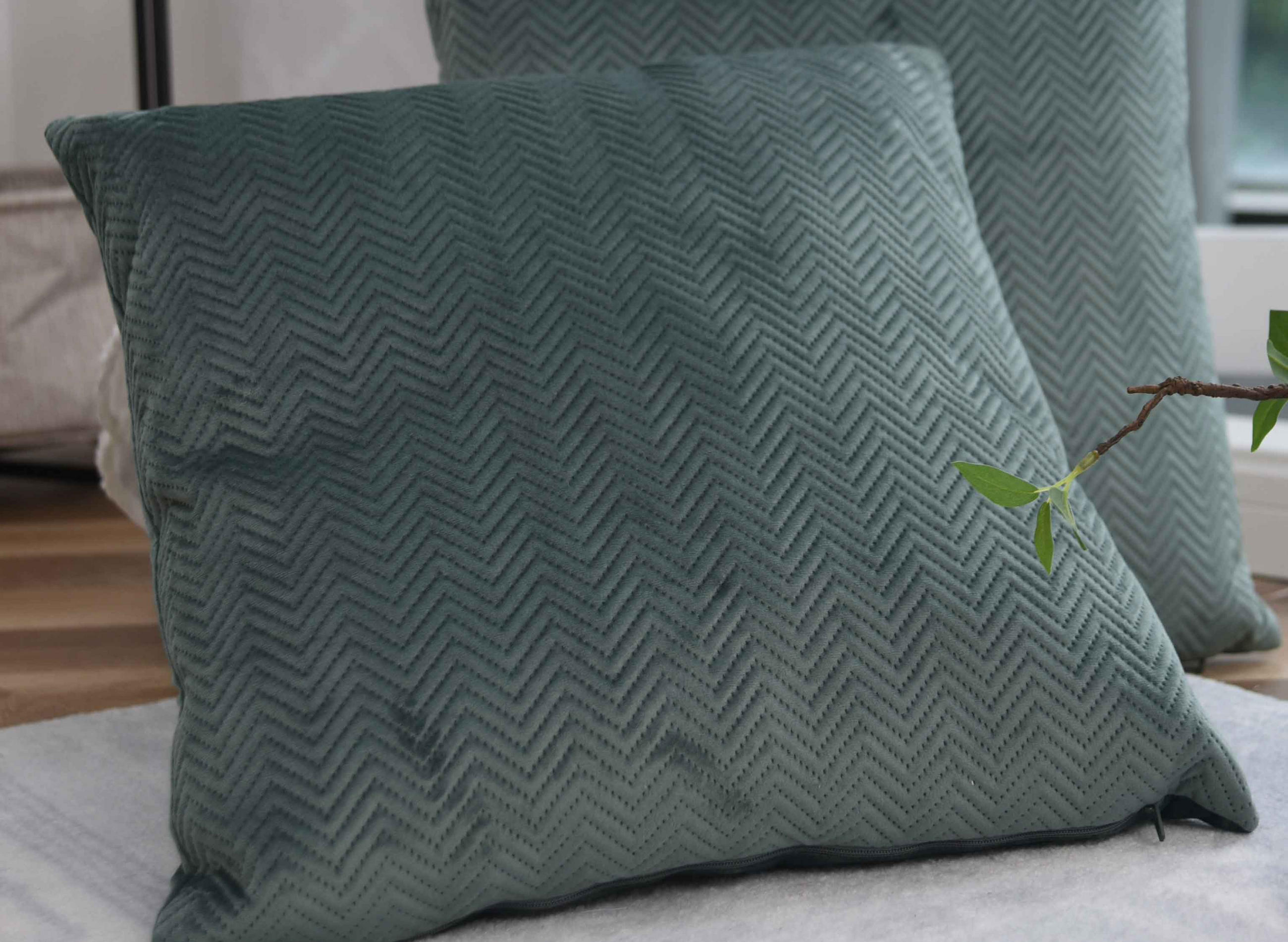 DEKOKISSEN Greta 45x45 cm Grün - Grün, Textil (45/45cm)