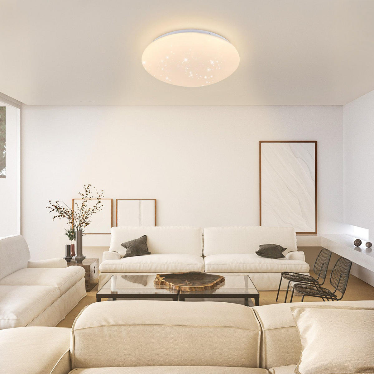 LED-DECKENLEUCHTE Jonas 30/30/7 cm - Weiß, Kunststoff (30/30/7cm) - Nettlife