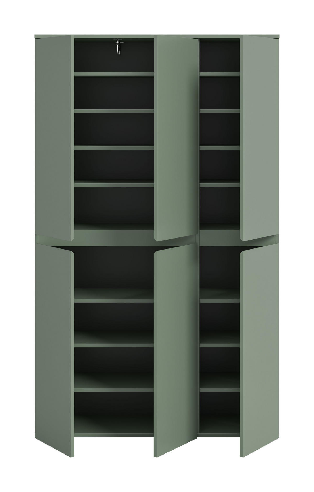 UNIVERSALSCHRANK SCARPA (B/H/T: ca. 105/175/37 cm) in Smoke Green/Smoke Green - Dunkelgrün, Holzwerkstoff (105/175/37cm)