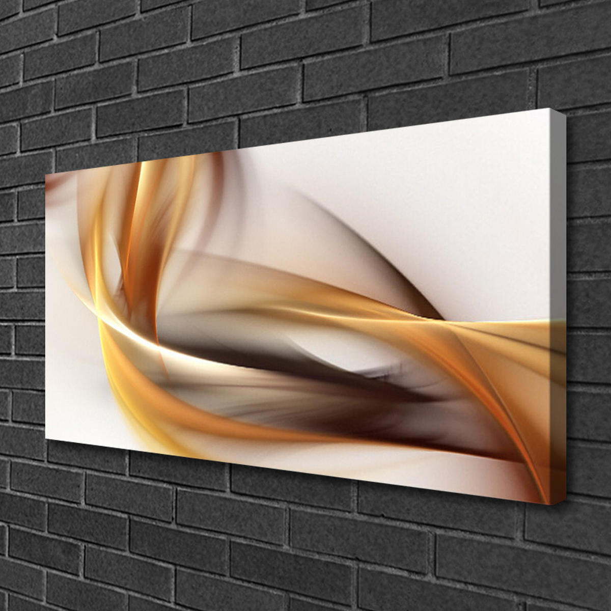LEINWANDBILD 100x50 cm Jansa-Abstraktion - Creme/Orange, Textil (100/4cm) - TULUP
