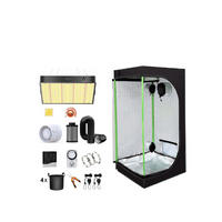 GROWBOX KOMPLETTSET – 70×70×160 cm LED Vollspektrumlampe 150W, Lüftungsset & Kohlefilter, Indoor Pflanzenzelt mit Zubehör - Multicolor, Kunststoff/Textil (70/160/70cm) - JUNG