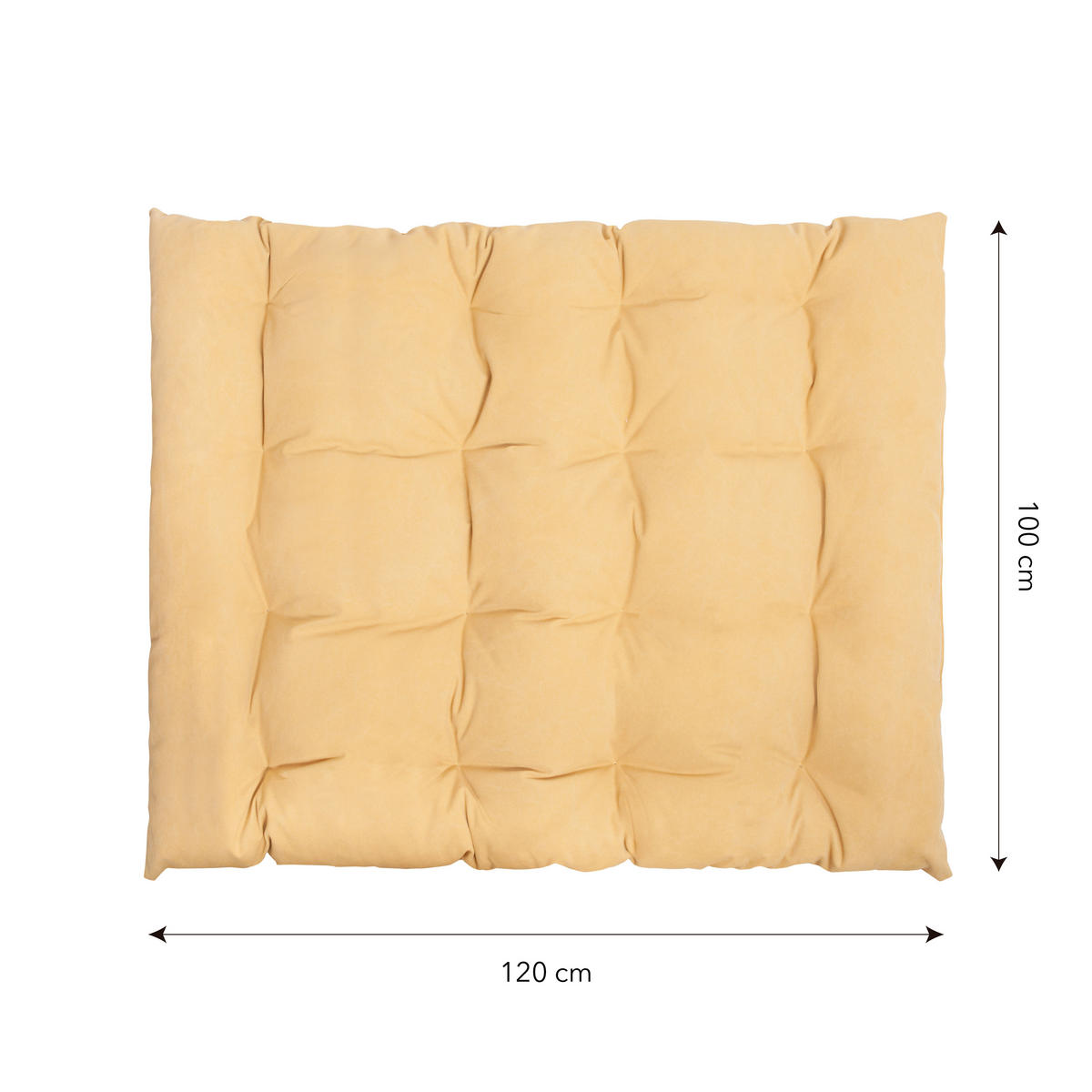 BODENKISSEN aus Baumwolle, gelb, 120/100 cm CIELO - Gelb, Textil (120/100/8cm) - RNT By Really Nice Things