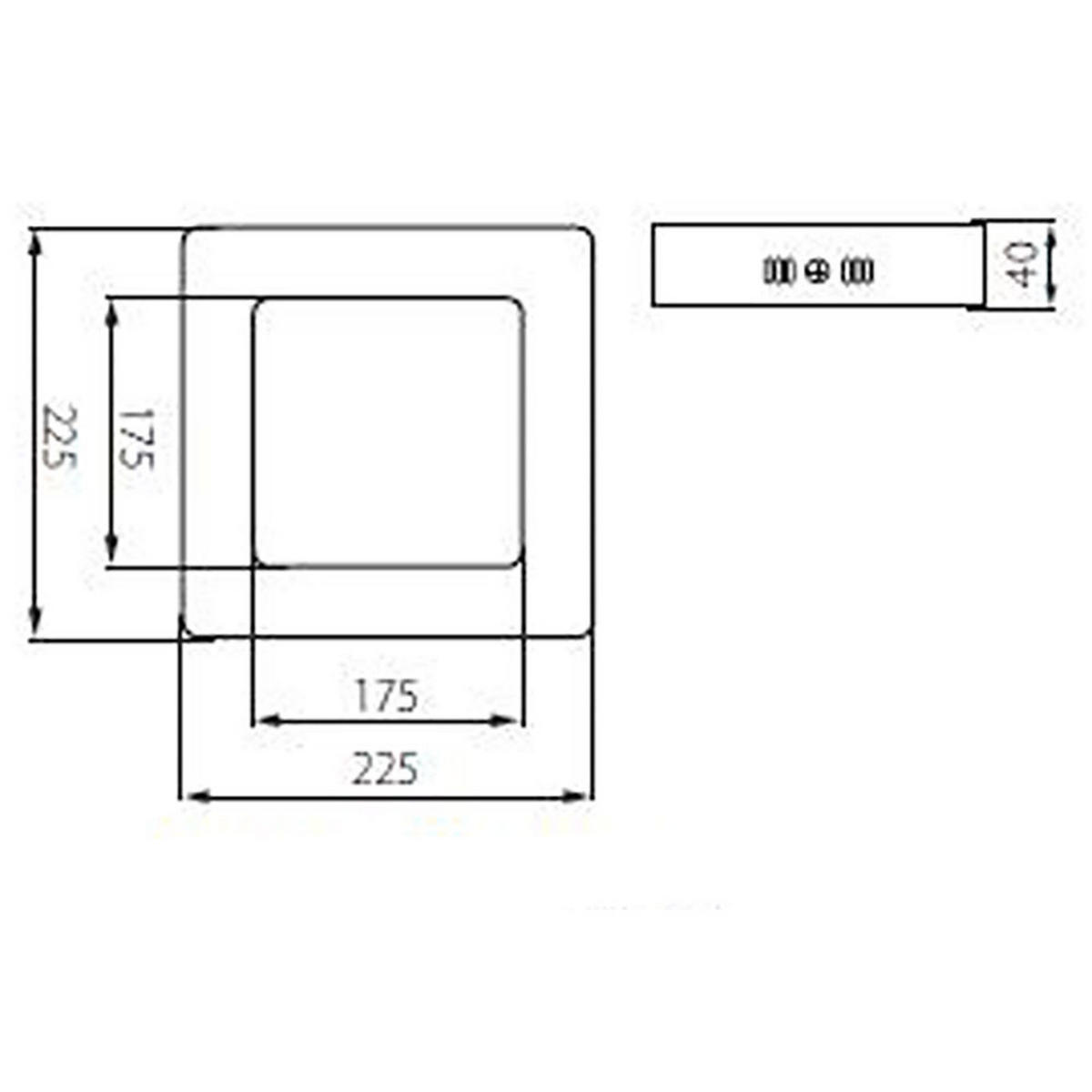 LED DECKENLEUCHTE Aluminium Beige - Beige, Metall (22.5/22.5/4cm)