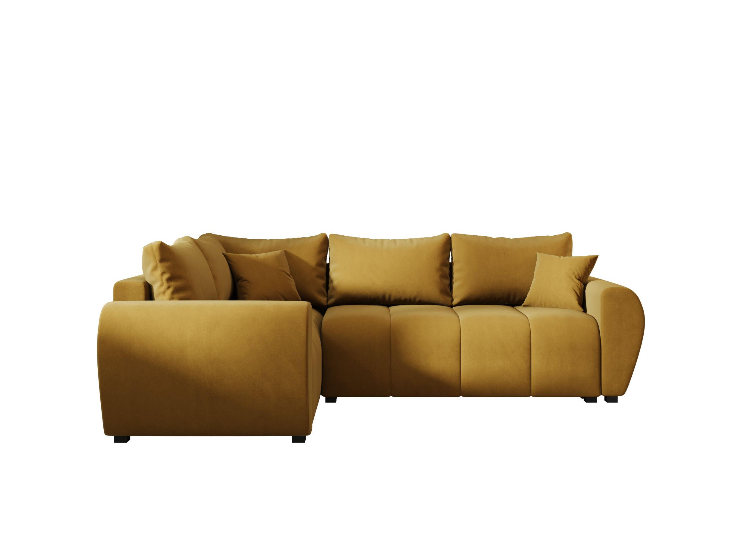 ECKSOFA MOLISA L PLUS Itaka 33 Links mit Schlaffunktion - Currygelb, Textil (235/175cm) - Bedante