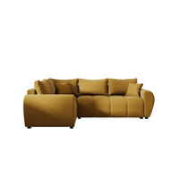 ECKSOFA MOLISA L PLUS Itaka 33 Links mit Schlaffunktion - Currygelb, Textil (235/175cm) - Bedante