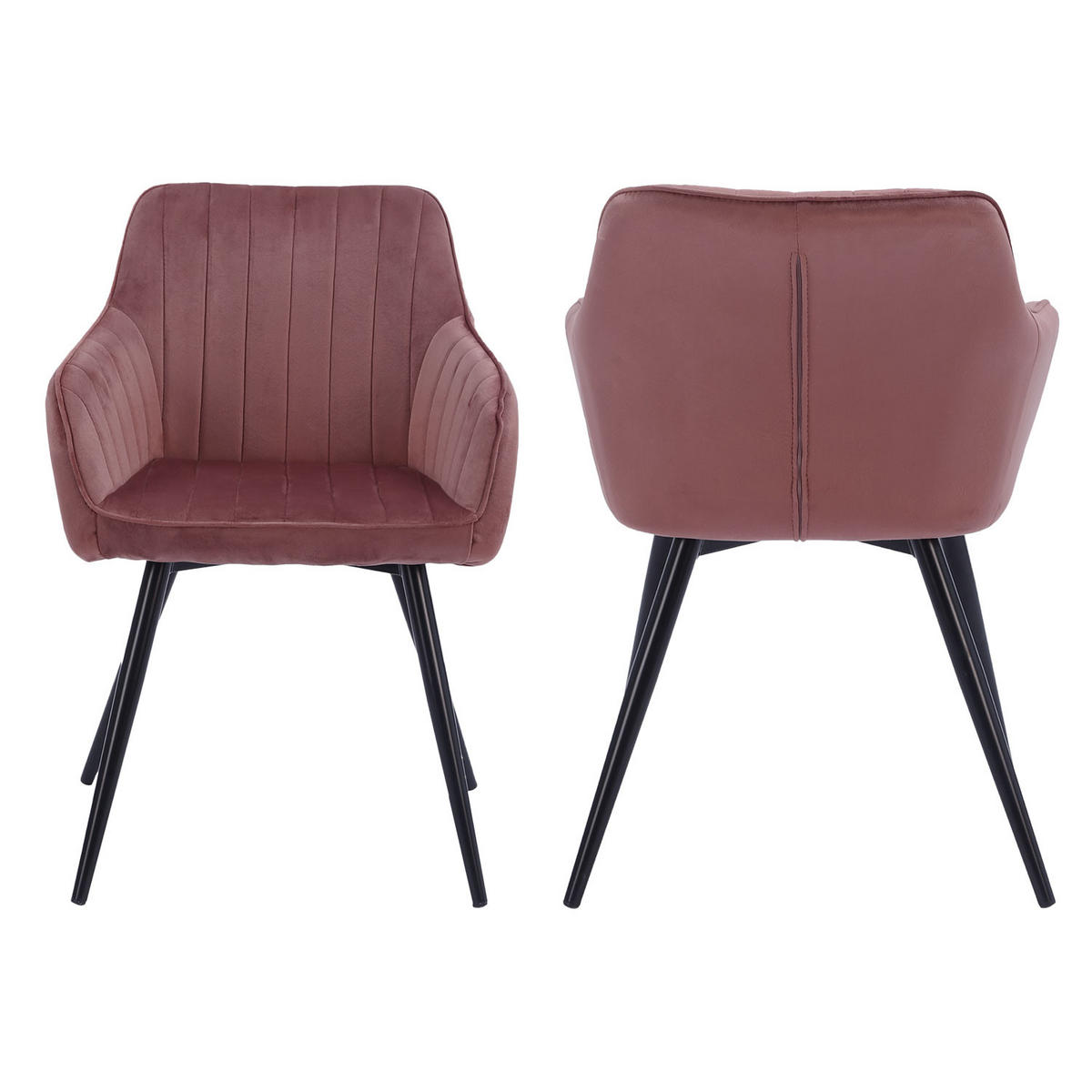 STUHL Bertille Rosa - Rosa, Textil (58/83.5/64cm) - Happy Garden