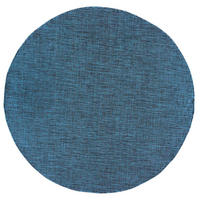 TEPPICH Blau In-Outdoor Einfarbig - Rund, Kurzflor, Modern, Minimalistisch - 240 x 240 cm - Türkis/Blau, Textil (240/240cm) - Mazovia