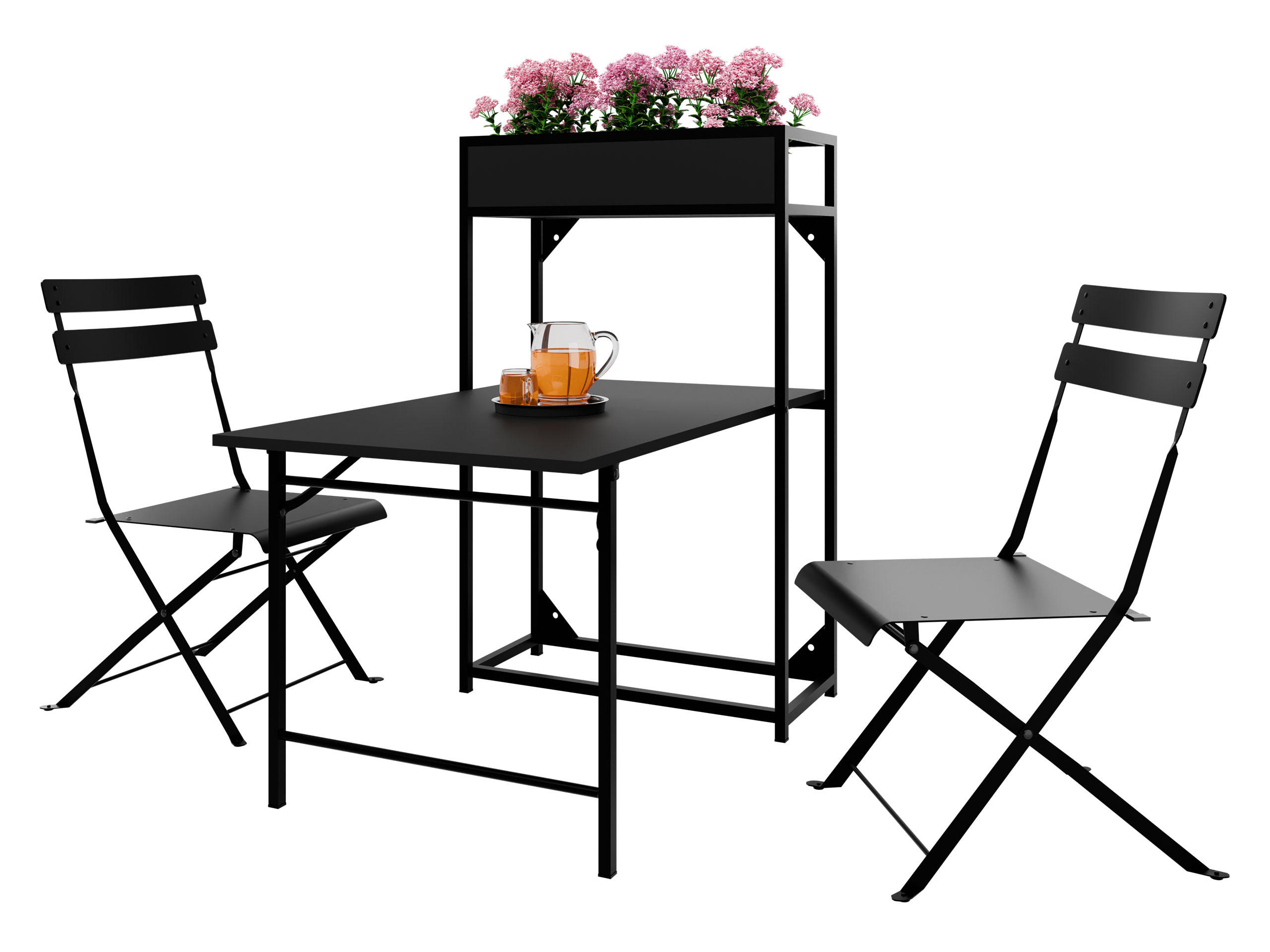 GARTENSET Tourra - Schwarz, Metall - MIRJAN24
