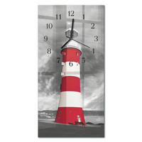 WANDUHR 60x30 cm - Apfel - Multicolor, Glas (30/60/0.4cm) - TULUP