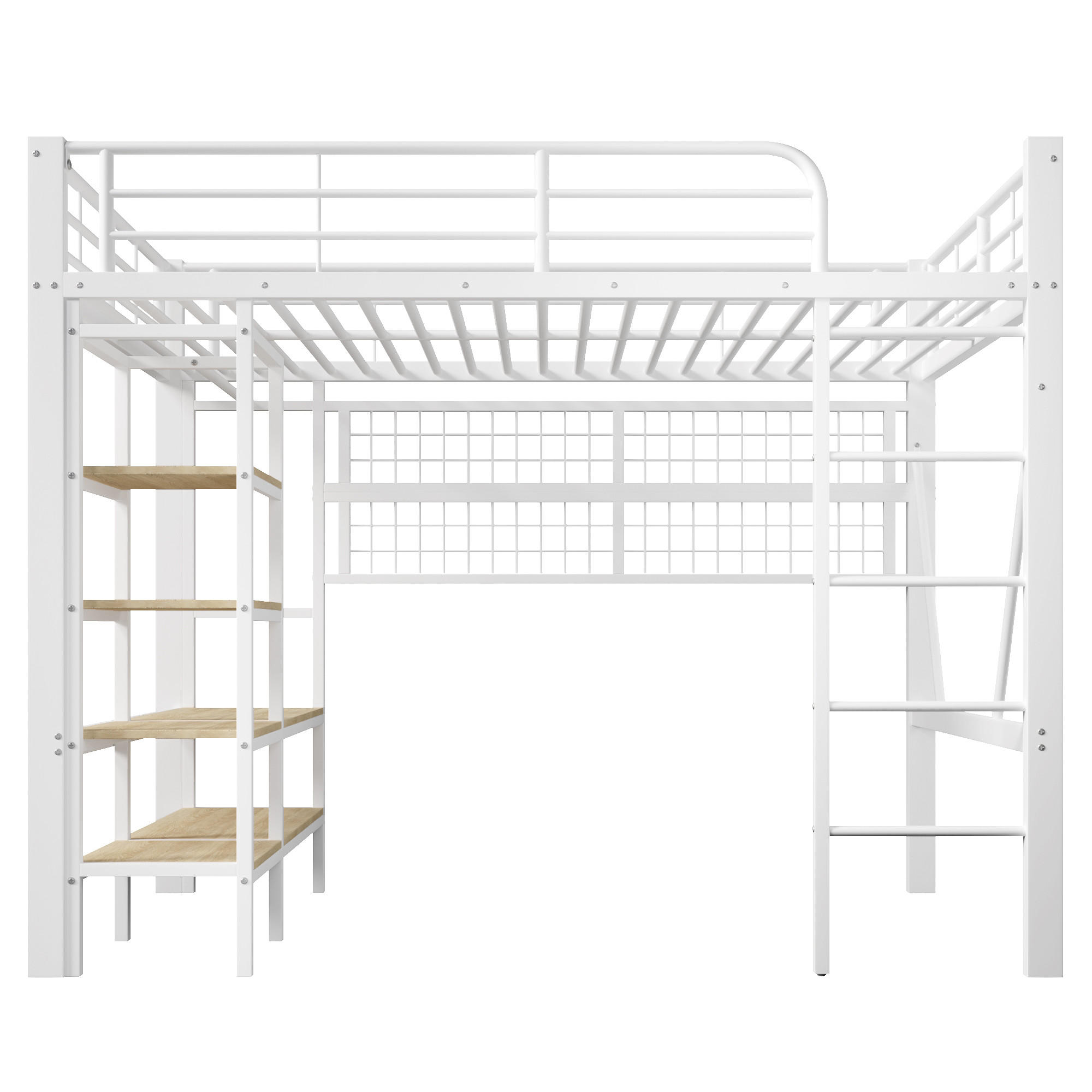 HOCHBETT Eisen 140/200 cm Weiß - Weiß, Metall - Raumix