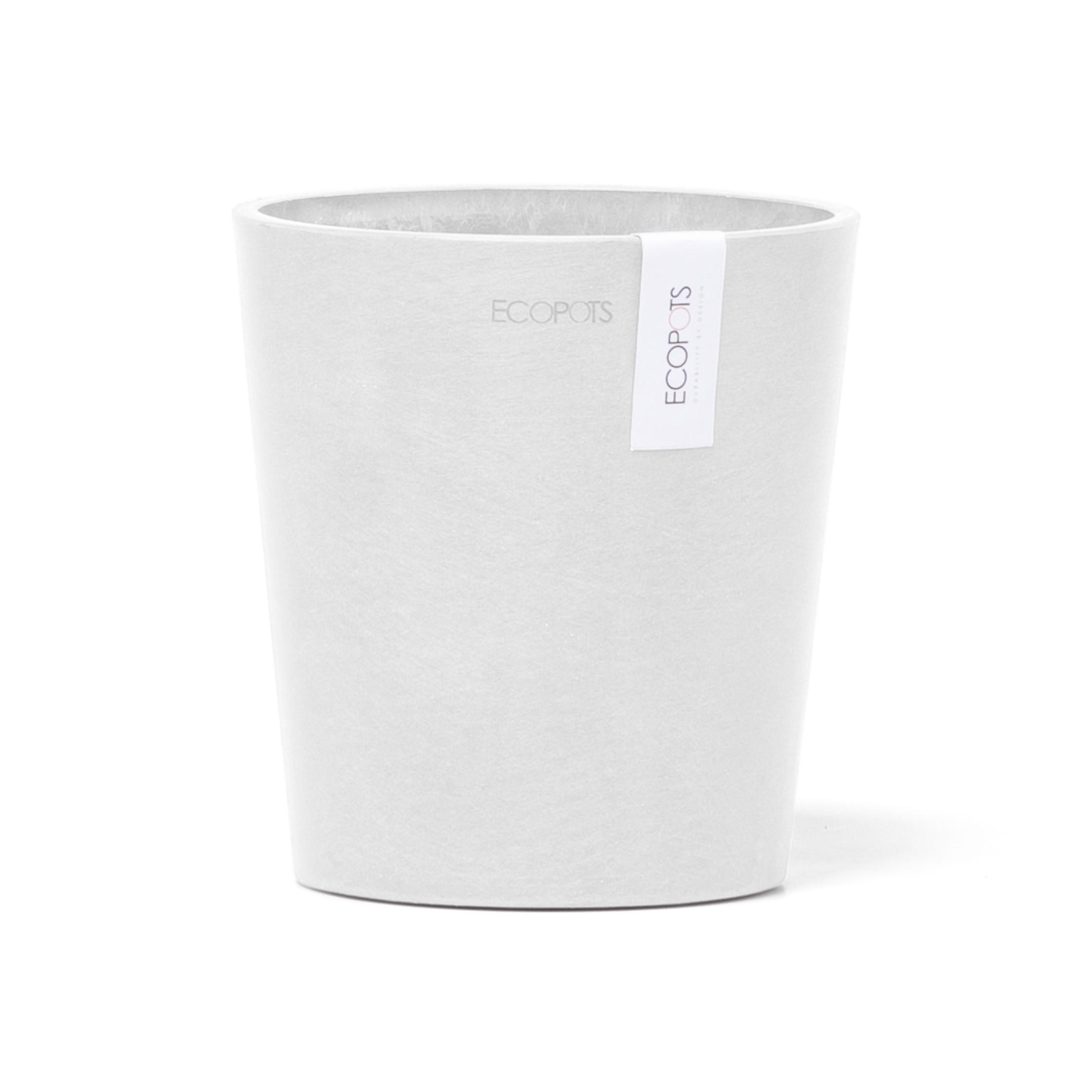 Ecopots Blumentopf Weiß 15 cm