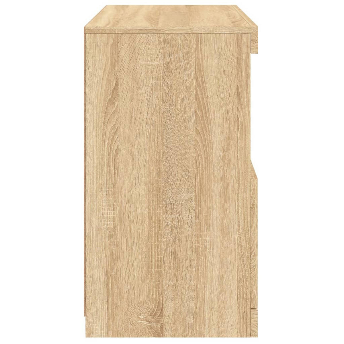 SIDEBOARD mit LED-Licht, 2 Türen 60/37/67 cm aus Holzwerkstoff Sonoma-Eiche Dekor - Sonoma Eiche, Holz (60/67/37cm) - vidaXL