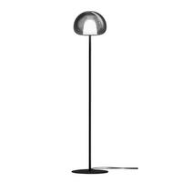 STEHLEUCHTE Esteban, Schwarz und rauchgrau, 145cm - Grau, Glas (145/30/145cm) - KOSILUM