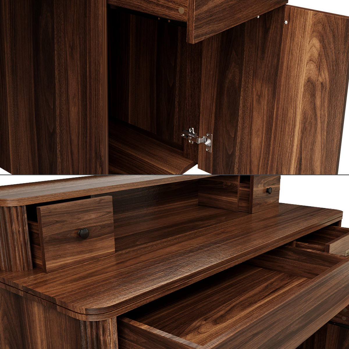 SCHREIBTISCH Neria Eiche rustikal 120 x 50 cm - Wildeiche, Holzwerkstoff (50/120/93.5cm) - Vicco