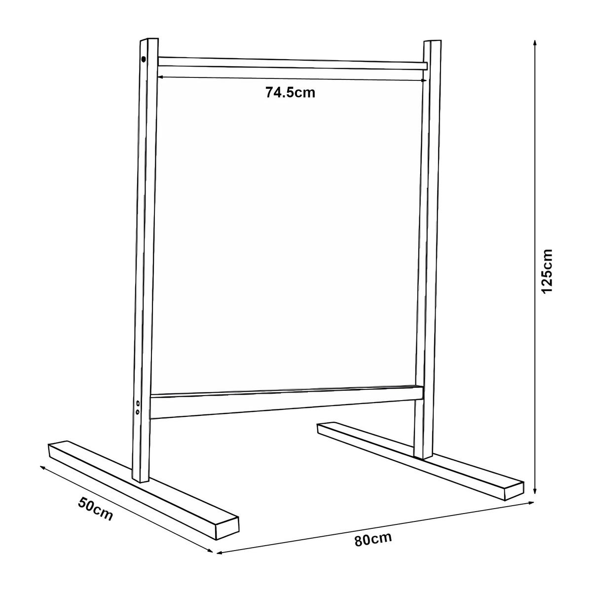 GARDEROBENSTÄNDER Mariehamn - Kieferfarben, Holz (80/122/50cm) - [en.casa]