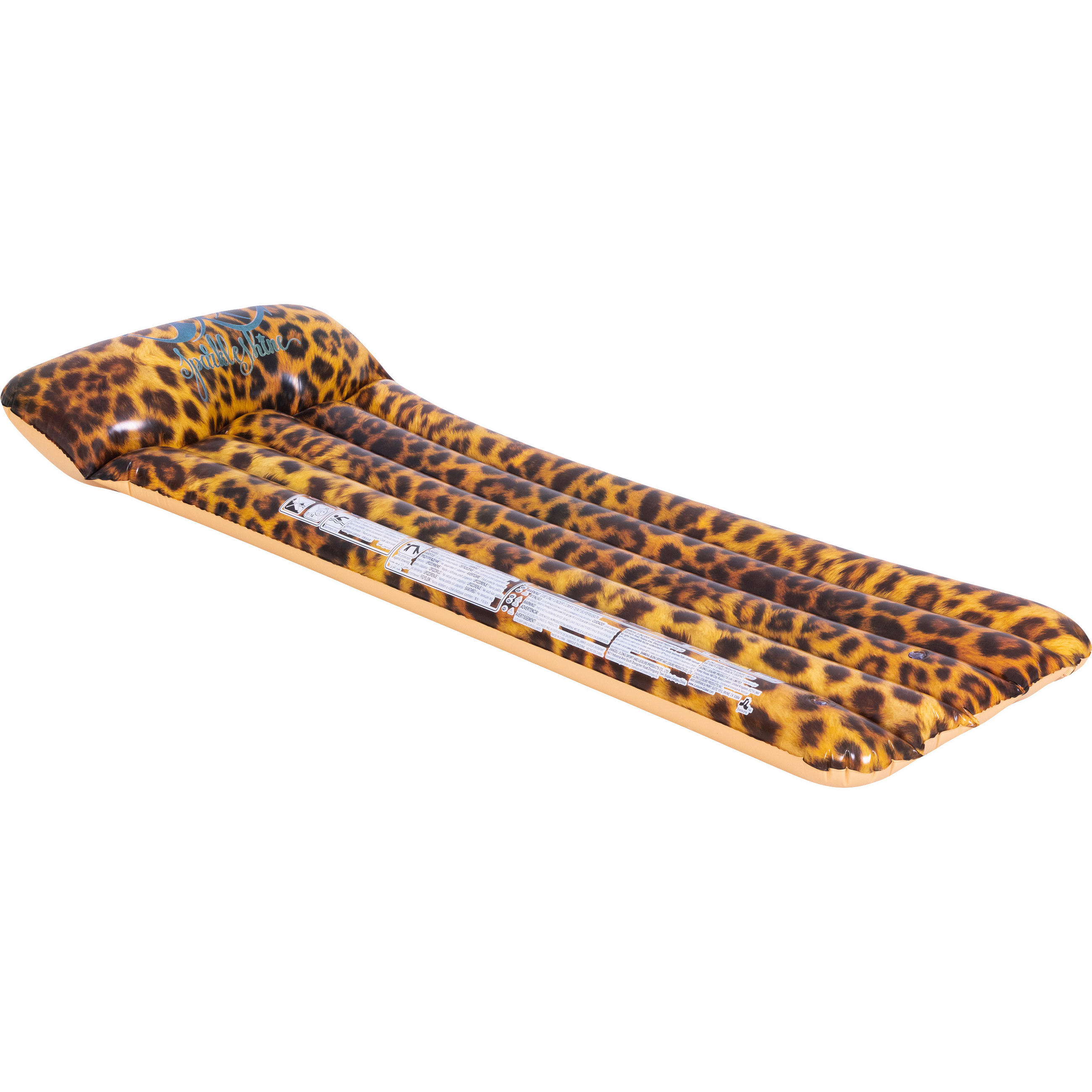 LUFTMATRATZE Leopard 169 x 69 x 25 cm mit 2 Luftkammern im Leo-Print - Multicolor, Kunststoff (169/69/25cm) - Avenli