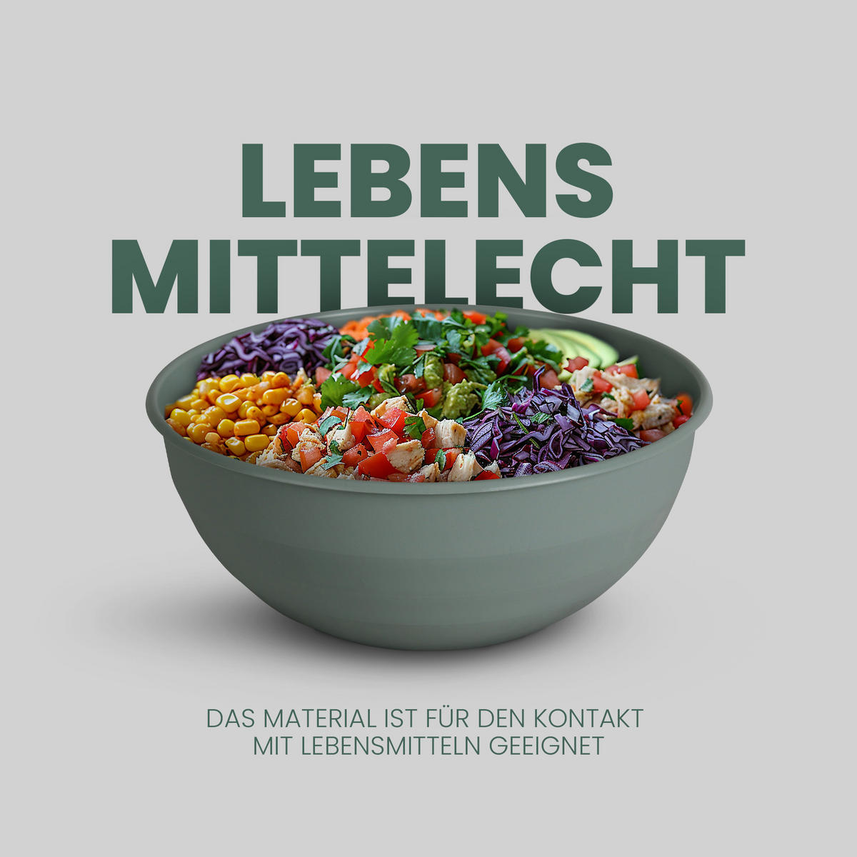 SCHÜSSEL Kunststoff Ø25,5 cm Grün 2er-Pack - Grün, Kunststoff (25/25/10cm)