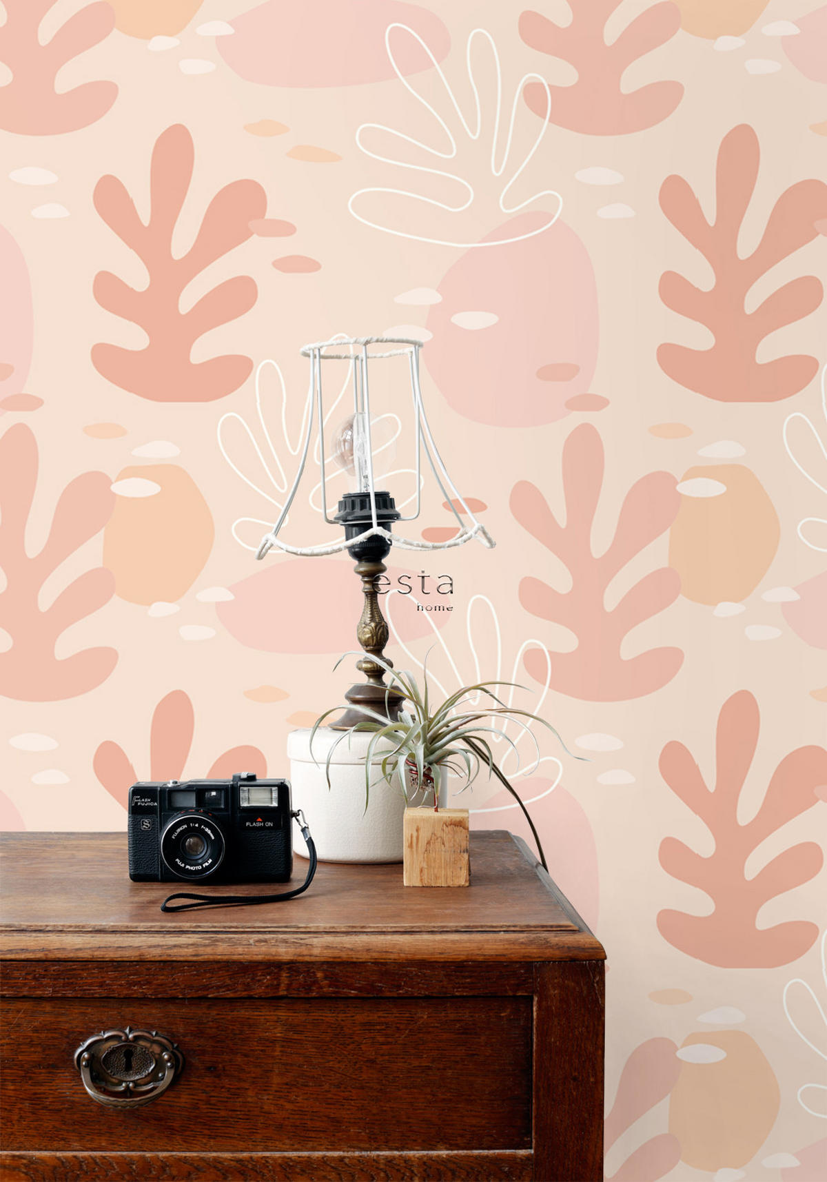 TAPETE Koralle 50 x 900 cm - Pink, Papier (50/0.1cm) - ESTAhome