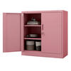 AKTENSCHRANK abschließbar KADO mit Flügeltüren 93x90x40cm Rosa - Rosa, Metall (90/93/40cm) - DELUKE