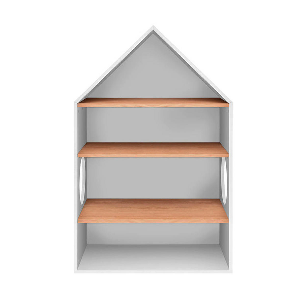 BÜCHERREGAL Weiß und Holz - Weiß, Holzwerkstoff (74/120/40cm) - Petits-meubles