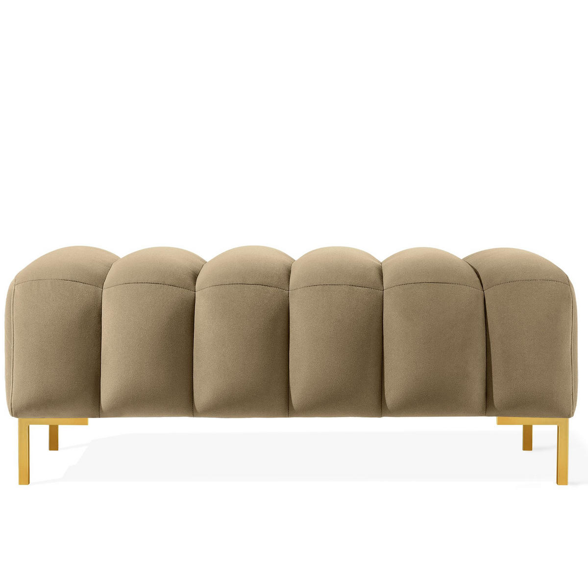 SITZHOCKER Polsterhocker PECCO, Veloursstoff - Goldfarben/Rosa, Holz/Textil (120/50/50cm) - KONSIMO®