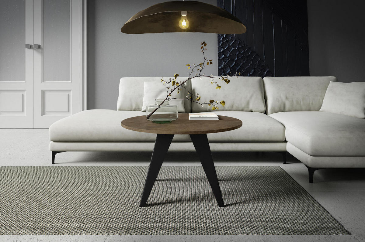 COUCHTISCH FARE Grau, Schwarz 75x75x50 cm - Schwarz/Grau, Holzwerkstoff (75/75/50cm) - FURNLUX