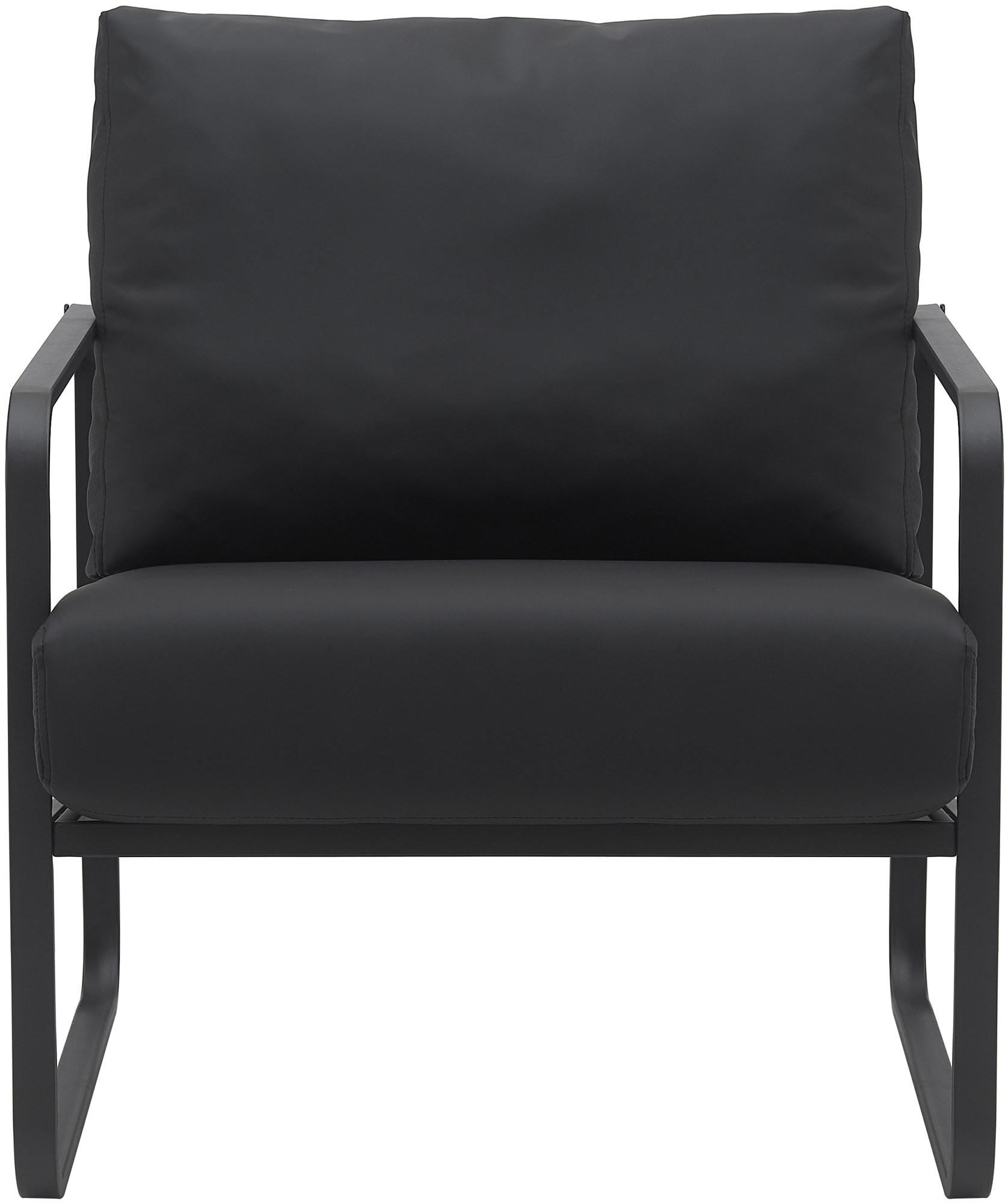 SESSEL Lederlook schwarz - Schwarz, Textil/Metall (70/82/74cm) - CLP