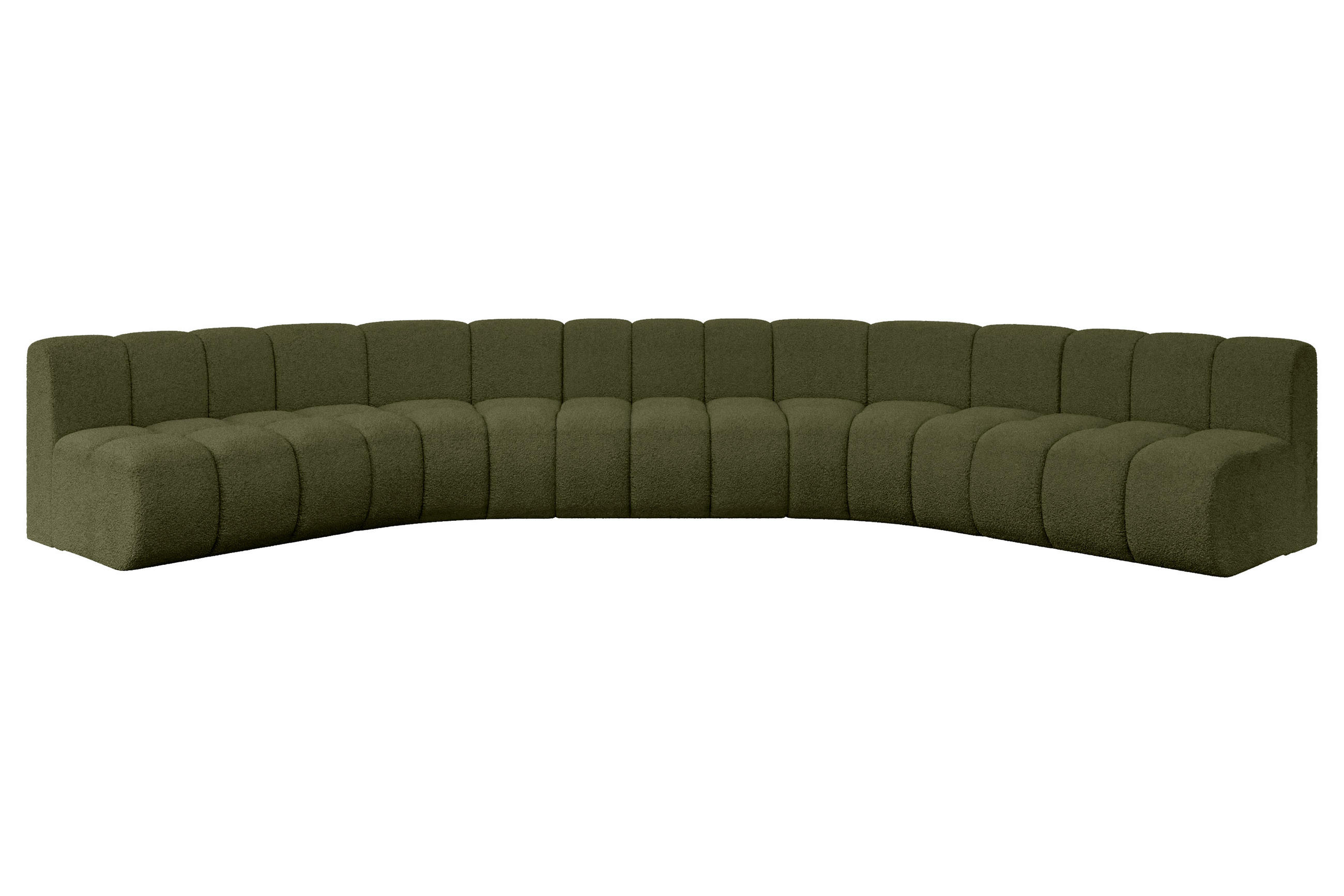WOHNLANDSCHAFT modulares Sofa Montra-U1 - 490x174x70 cm Grün - Grün, Holzwerkstoff/Textil (490/70/174cm) - ALTDECOR