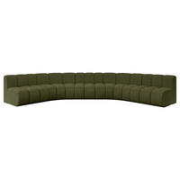 WOHNLANDSCHAFT modulares Sofa Montra-U1 - 490x174x70 cm Grün - Grün, Holzwerkstoff/Textil (490/70/174cm) - ALTDECOR