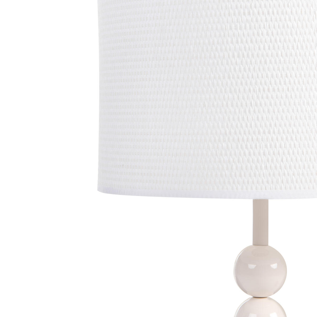 TISCHLAMPE Metall Weiß Loky - Weiß, Textil (30/30/58cm) - Beliani