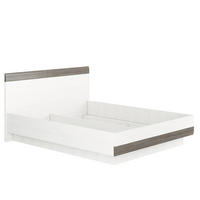 BETT Blanco Pinie weiß / grau 170 / 206 / 97cm - Weiß, Holz/Holzwerkstoff (160/200cm) - Feldmann-Wohnen