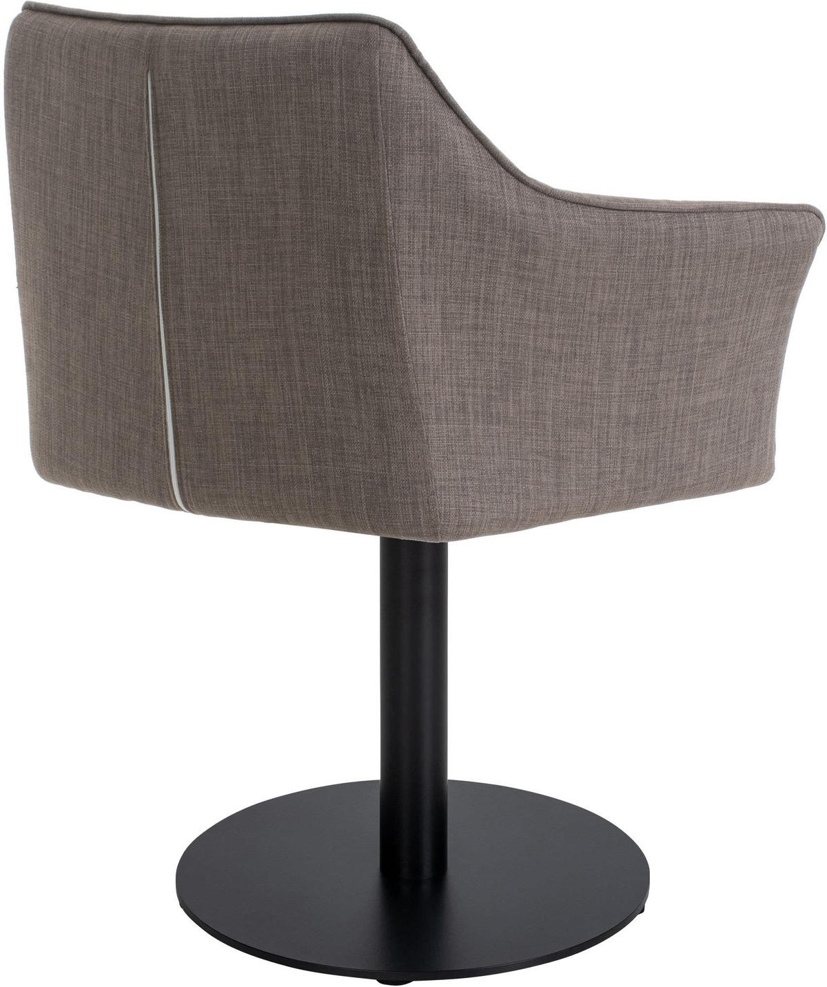 SESSEL Stoff grau - Schwarz/Grau, Textil/Metall (64/75/48cm) - CLP