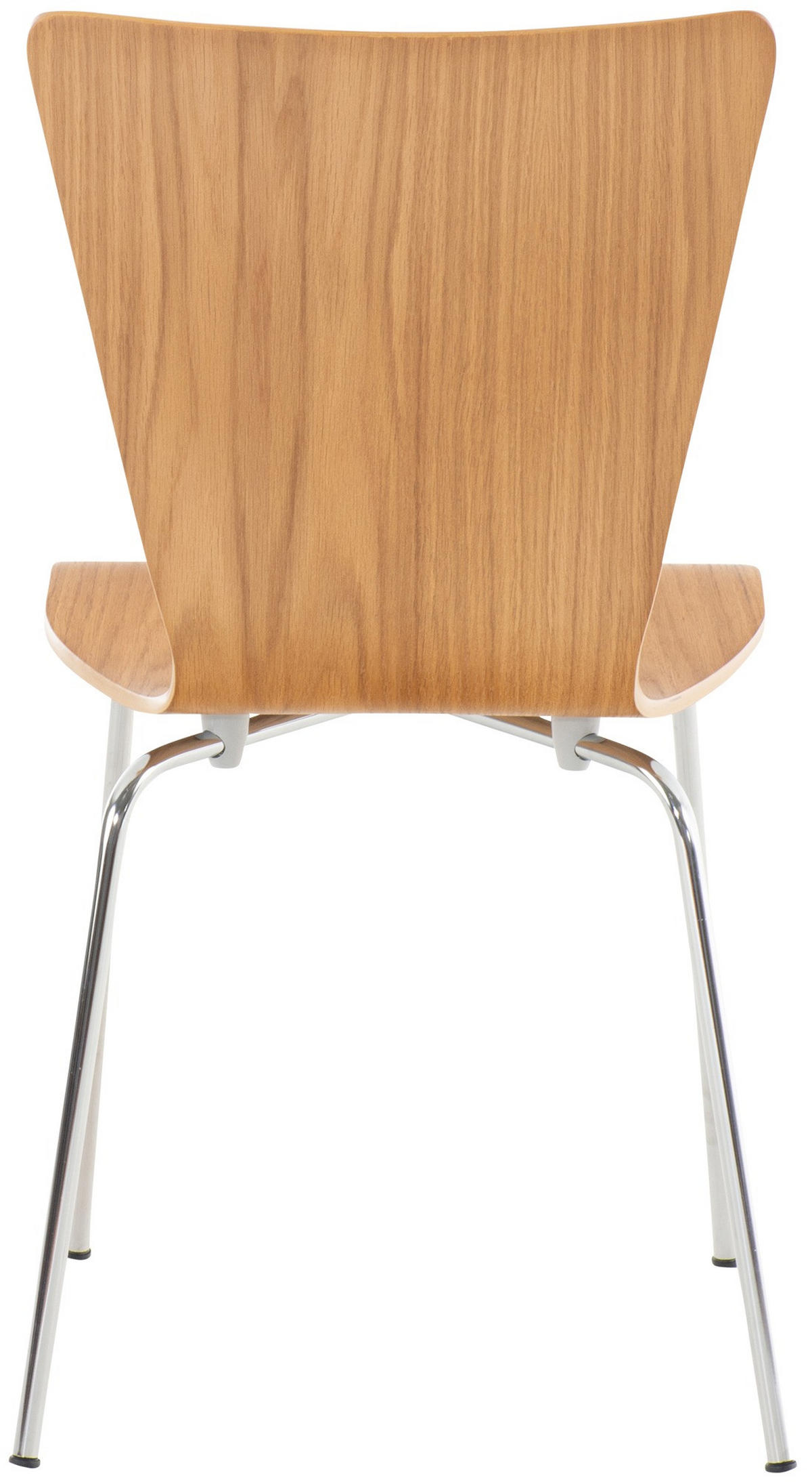 BESUCHERSTUHL Holz Eiche - Eichefarben, Holz/Metall (43/84/50cm) - CLP