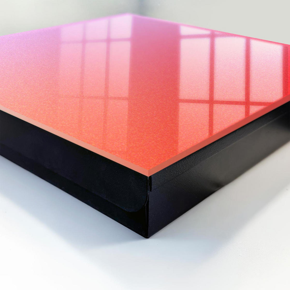 SCHLÜSSELBOX Schwarz 30x30 cm- Türöffnung nach rechts - Bunter Nebel - Pink, Metall (30/30/5cm) - TULUP