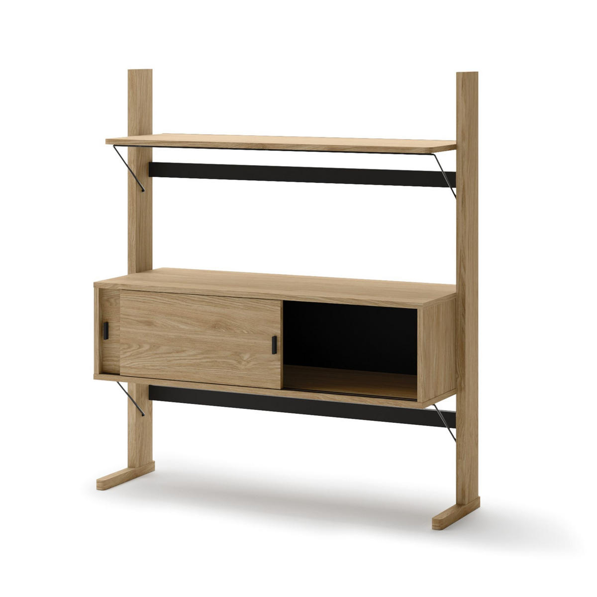 REGAL-SIDEBOARD Ollie Eichenholzoptik 108 cm - Eichefarben, Holzwerkstoff (108/121/40cm) - Selsey