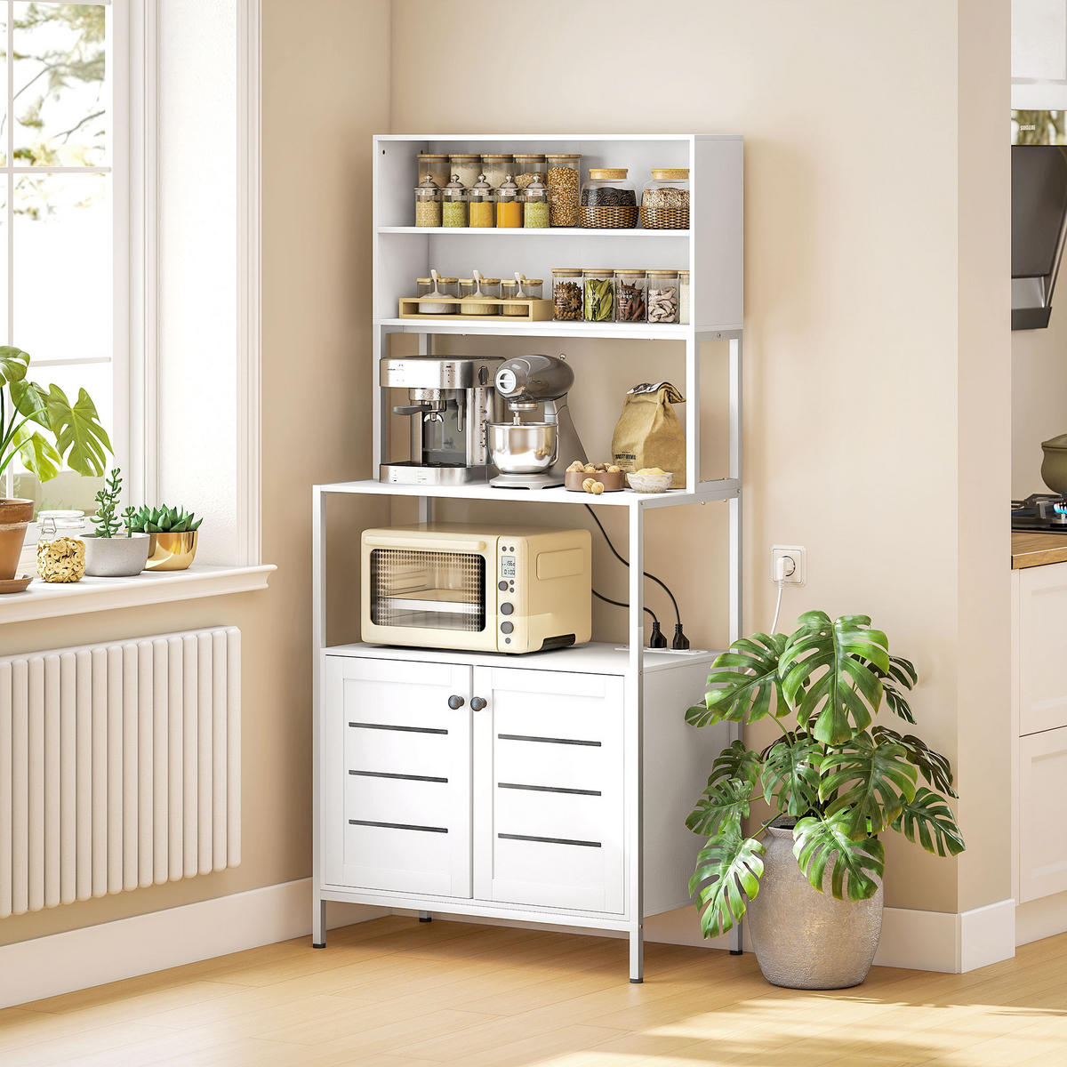 KÜCHENREGAL Weiß 1 Stück - Weiß, Holzwerkstoff (42/171/80cm) - GiPP