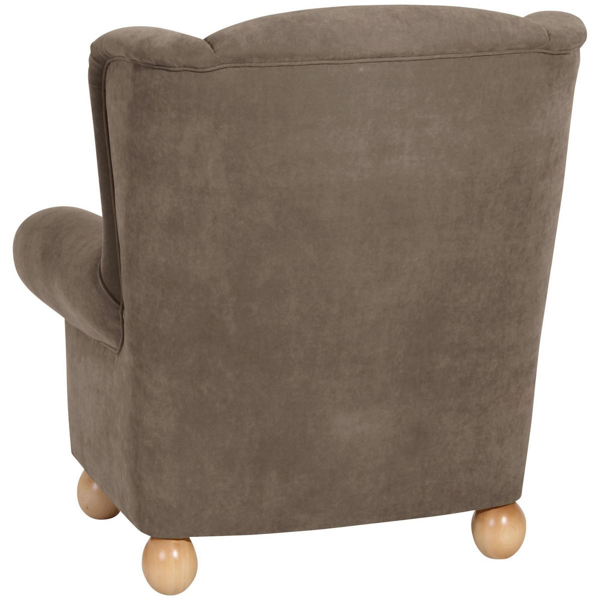 OHRENBACKENSESSEL Kasha Bezug Veloursstoff Buche natur / sahara - Buchefarben/Sahara, Kunststoff (93/103/87cm) - 58aufmkessel