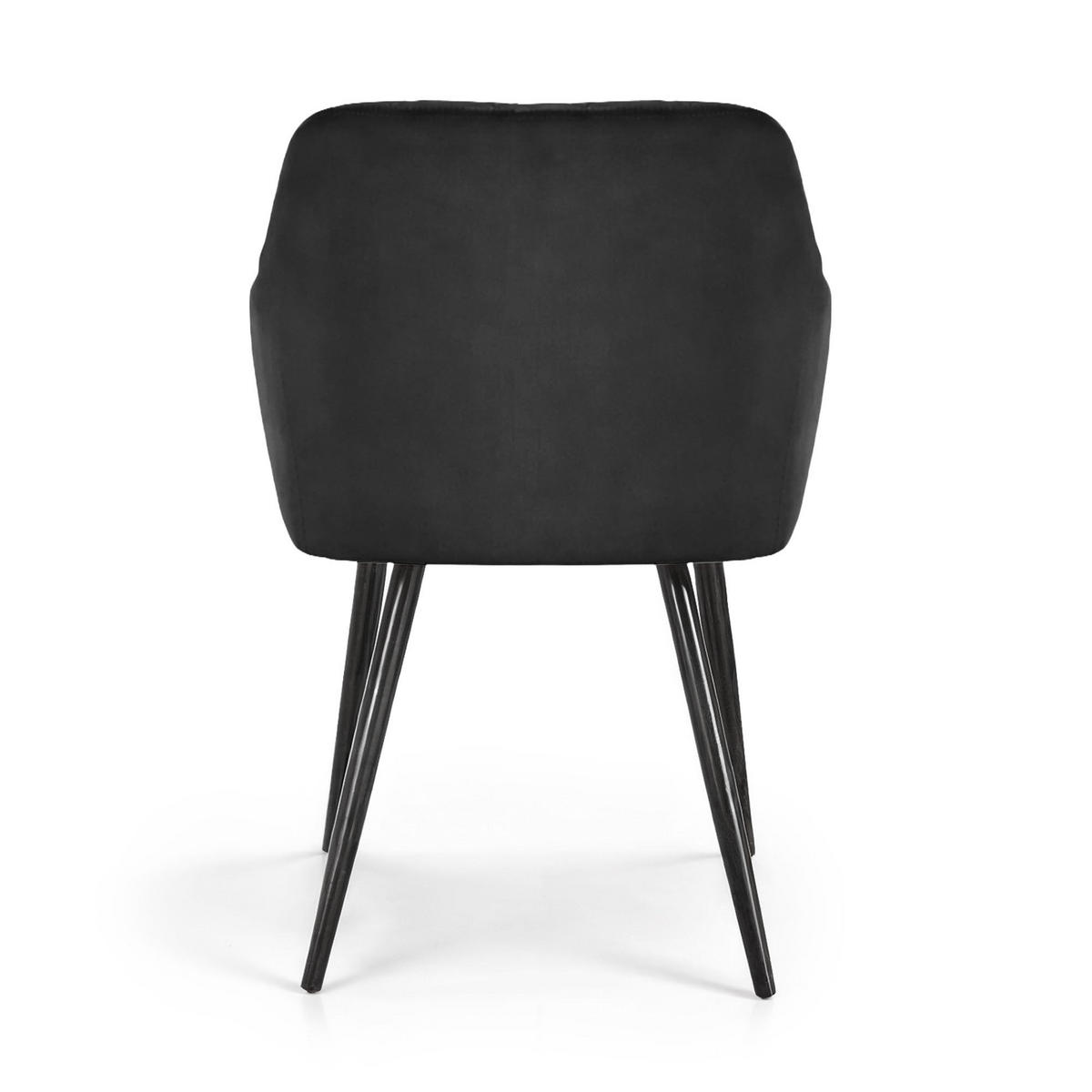 ČALÚNENÉ STOLIČKY, sada 2 ks, kovové nohy, čierna 54,5/82/58 - čierna, textil (55/82/52cm) - RAUMHIRSCH FURNITURE
