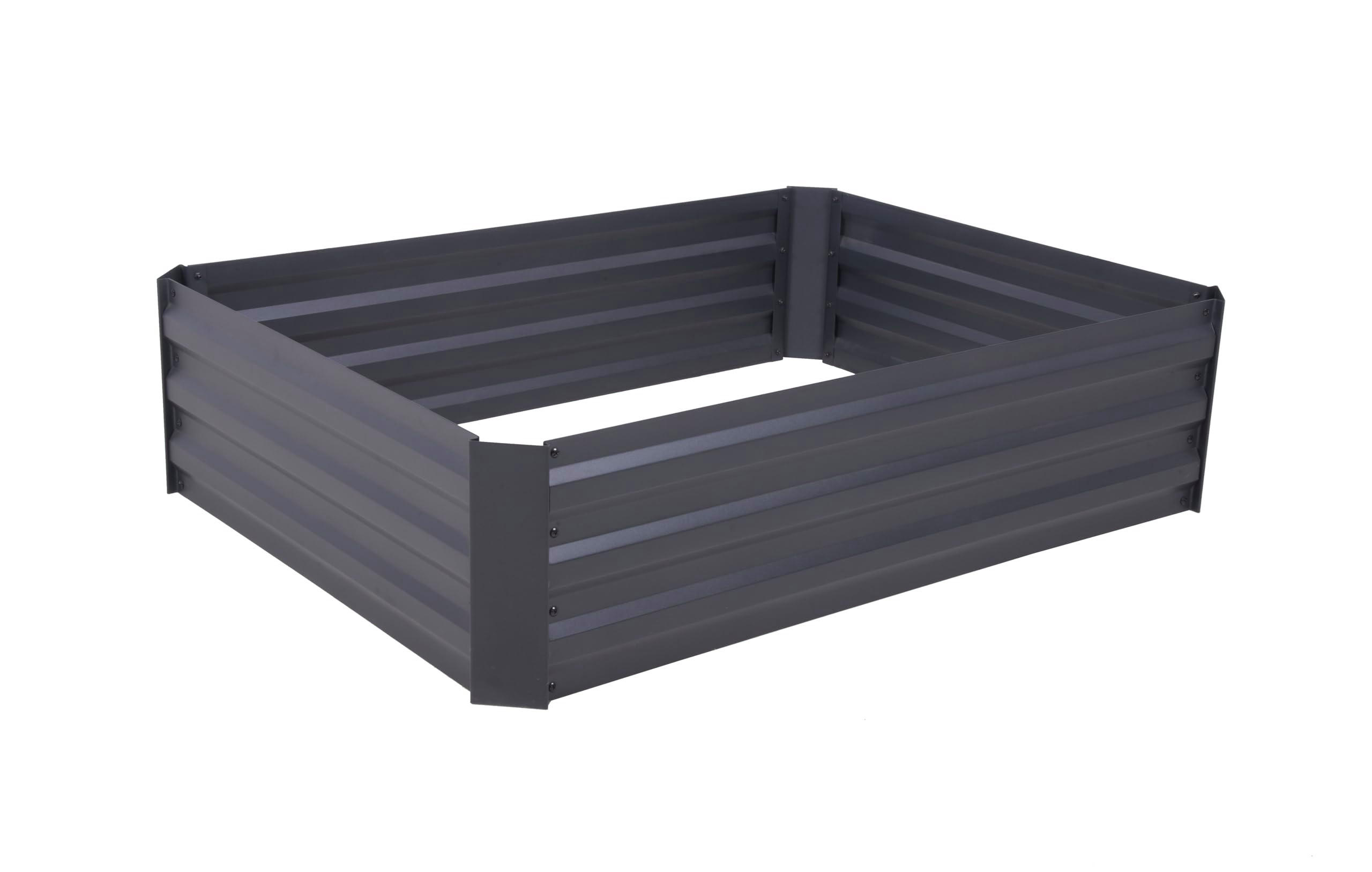 HOCHBEET Pisa Anthrazit Stahl Beetumrandung Metall-Hochbeet - Anthrazit, Metall (91/30/120.5cm) - DELUKE