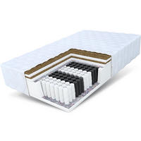 TASCHENFEDERKERNMATRATZE Home Max Double - Weiß, Naturmaterialien/Kunststoff (180/200cm) - FDM