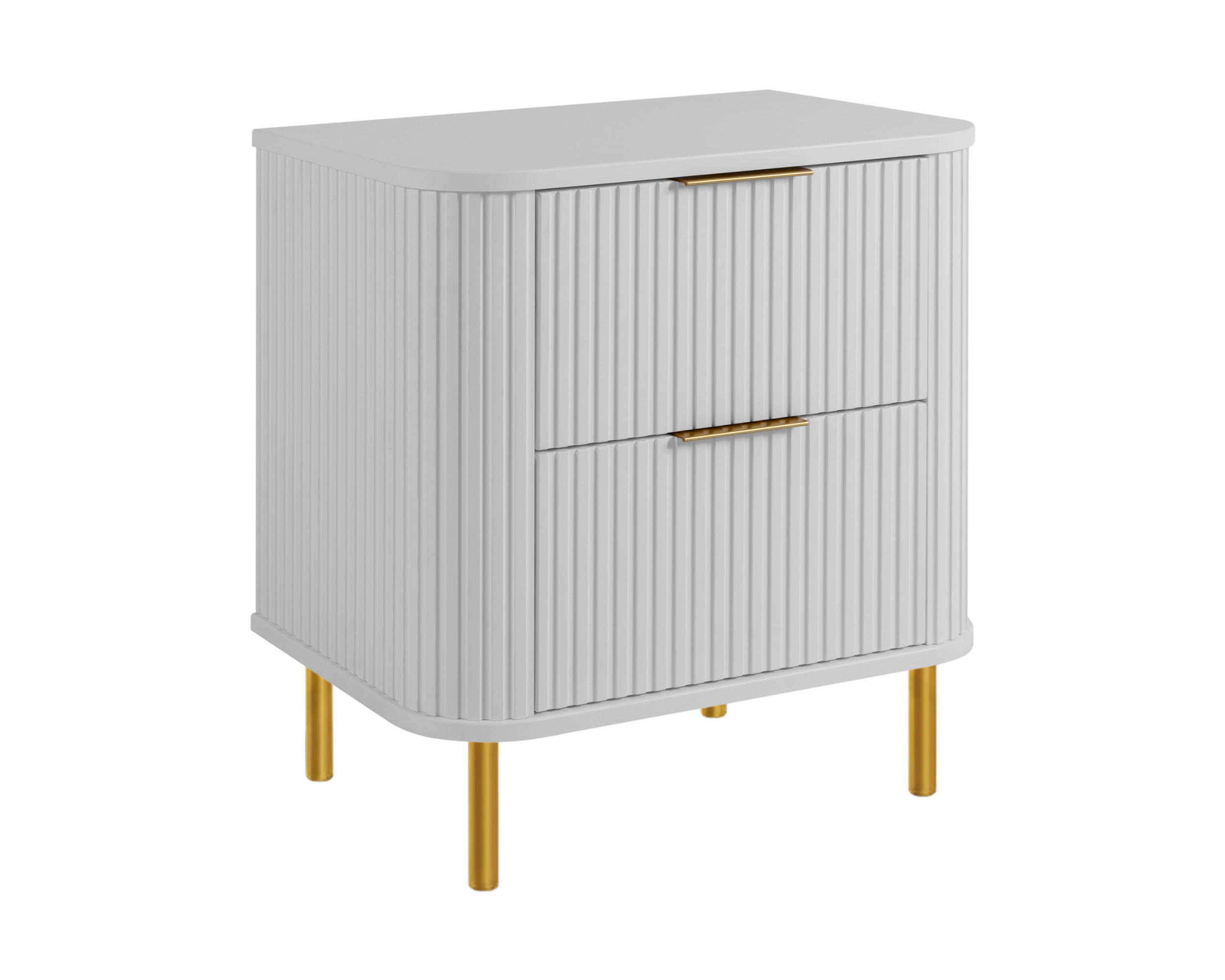 BADEZIMMERSCHRANK : Farbe Weiß, Griff gold, Füße gold, 60 x 41,5 x 66,7 cm - Goldfarben/Weiß, Holzwerkstoff (60/66.7/41.5cm) - 3XE LIVING