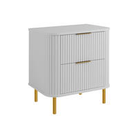 BADEZIMMERSCHRANK : Farbe Weiß, Griff gold, Füße gold, 60 x 41,5 x 66,7 cm - Goldfarben/Weiß, Holzwerkstoff (60/66.7/41.5cm) - 3XE LIVING