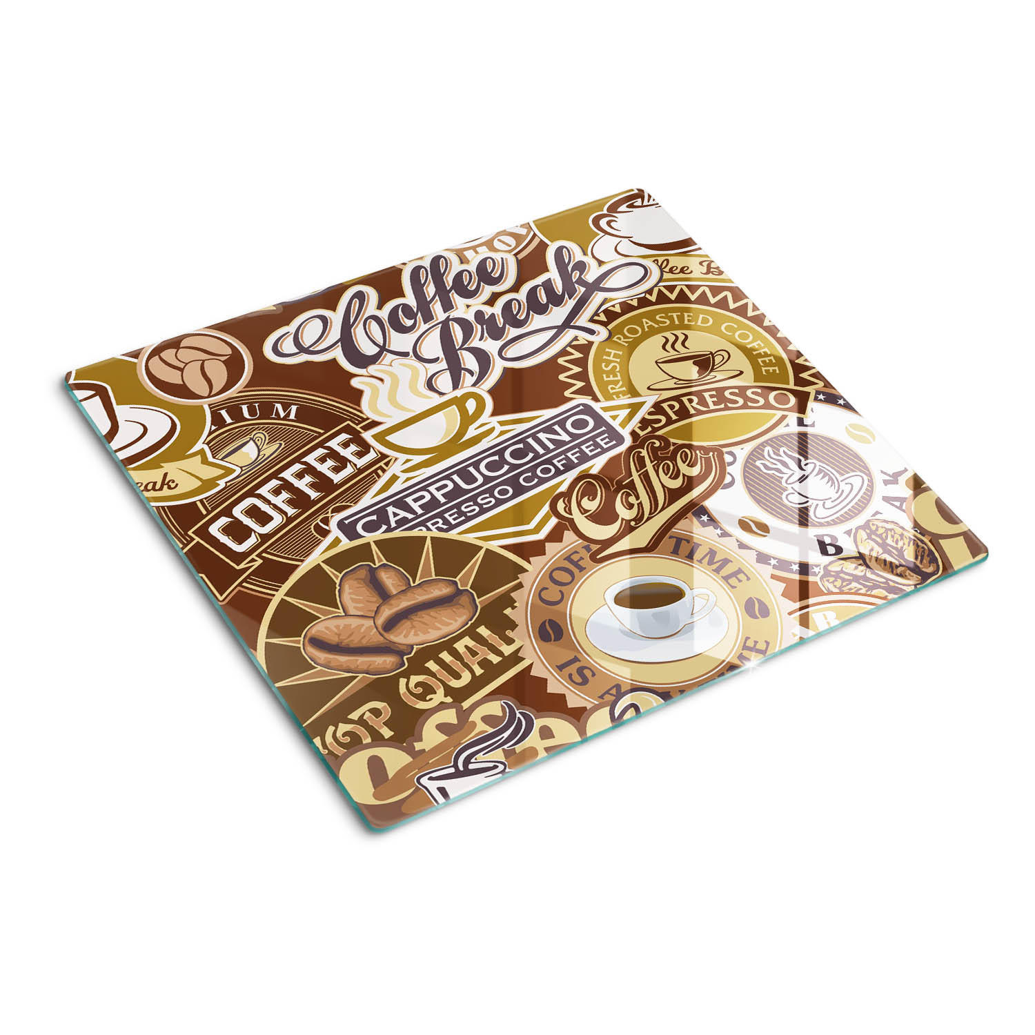 Tulup Glasplatte Braun 60x0.4x52 cm
