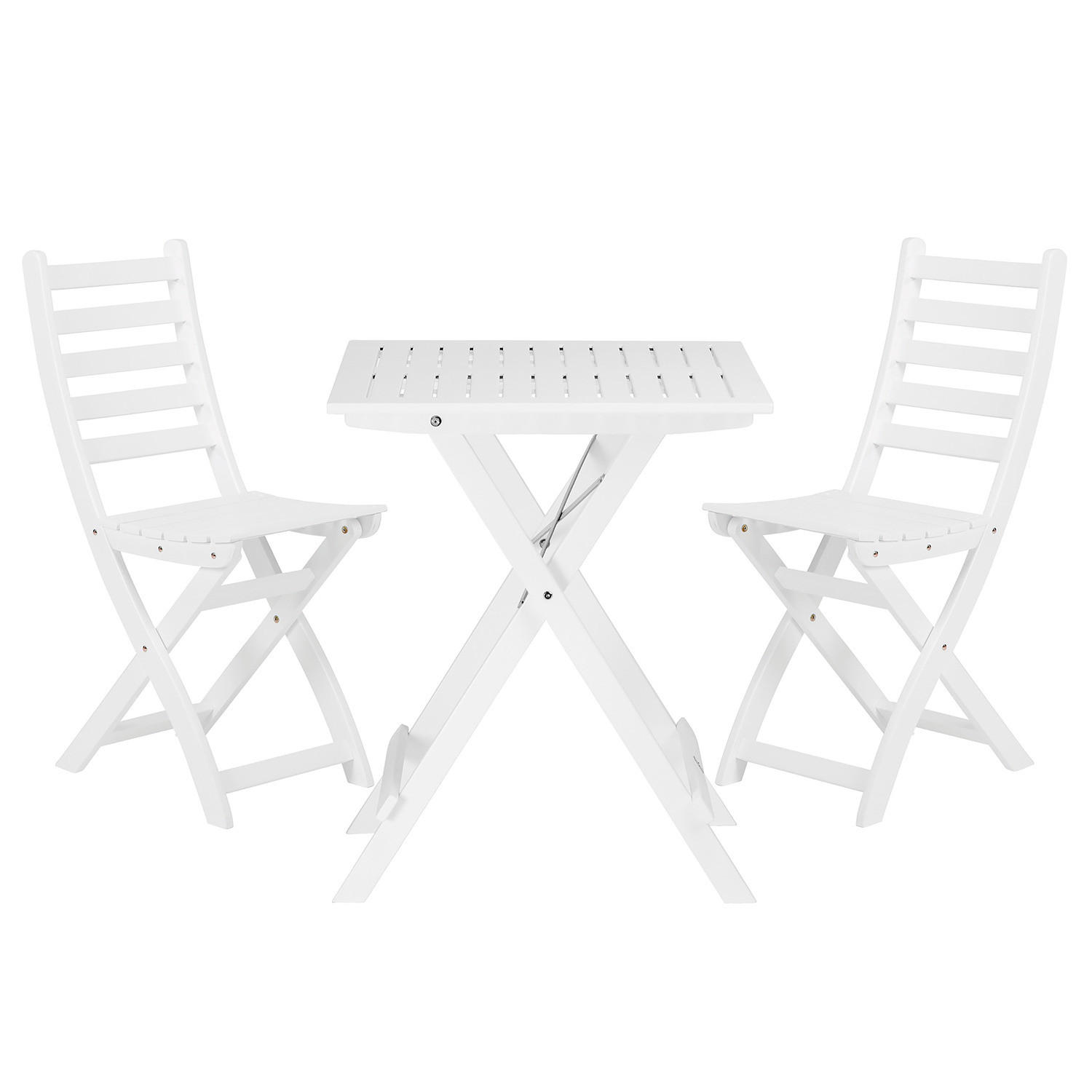 GARTENMÖBEL-SET (3-teilig) Lodge - Weiß, Holz - BUTLERS