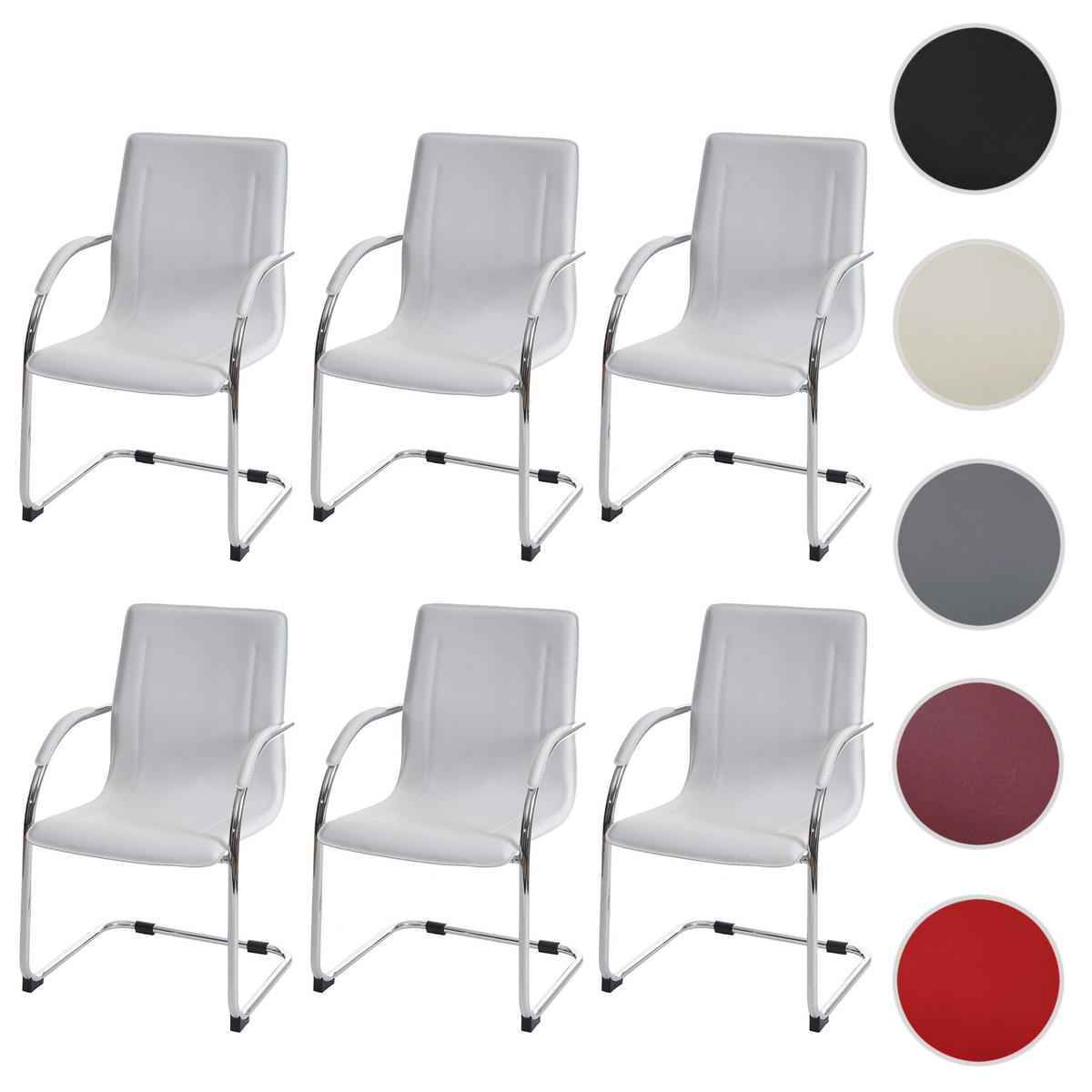 ESSZIMMERSTUHL Weiß 6er-Set - Weiß, Kunststoff (56/93/56cm) - MCW